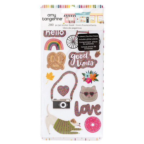 American Crafts - Slice Of Life Collection - Sticker Book With Glitter Accents