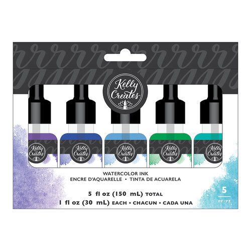 Kelly Creates - Watercolor Brush Lettering Collection - Liquid Watercolor - Set 2