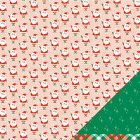 American Crafts - Hollyday Collection - Christmas - 12 x 12 Double Sided Paper - Santa Claus
