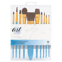 American Crafts - Art Supply Basics Collection - Paint Brushes - Watercolor Paint - Natural Bristles - 11 Pieces