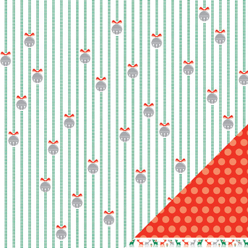 American Crafts - Hollyday Collection - Christmas - 12 x 12 Double Sided Paper - Bellsnickle