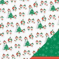 American Crafts - Hollyday Collection - Christmas - 12 x 12 Double Sided Paper - Little St. Nick