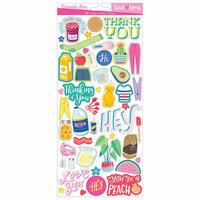 American Crafts - Write At Home Collection - 6 x 12 - Sticker Sheet with Foil Accents