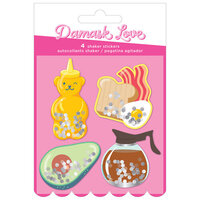 American Crafts - Write At Home Collection - Shaker Stickers with Foil and Glitter Accents