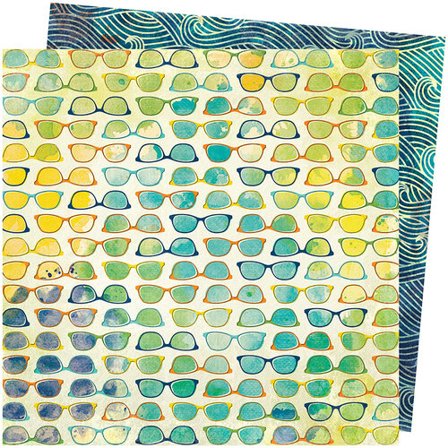 American Crafts - Let's Wander Collection - 12 x 12 Double Sided Paper - Beach Vibe