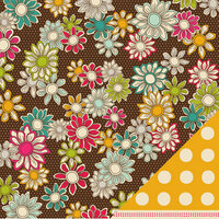 American Crafts - Garden Cafe Collection - 12 x 12 Double Sided Paper - Sunflower Deli