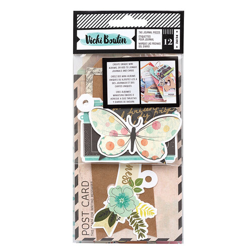 American Crafts - Let's Wander Collection - Tags and Journaling Pieces with Foil Accents