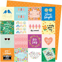 Amy Tangerine - Picnic in the Park Collection - 12 x 12 Double Sided Paper- Life's a Picnic