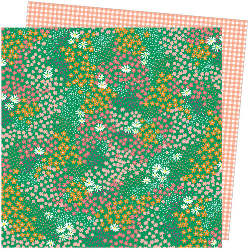 Amy Tangerine - Picnic in the Park Collection - 12 x 12 Double Sided Paper- Pretty Patches