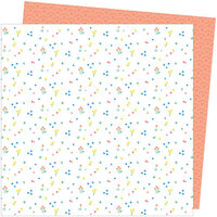 Amy Tangerine - Picnic in the Park Collection - 12 x 12 Double Sided Paper- Dainty Dots