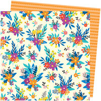 Amy Tangerine - Picnic in the Park Collection - 12 x 12 Double Sided Paper- Blossom Bouquet