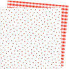 Amy Tangerine - Picnic in the Park Collection - 12 x 12 Double Sided Paper- Berry Sweet