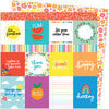 Amy Tangerine - Picnic in the Park Collection - 12 x 12 Double Sided Paper- You Are My Happy