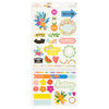 Amy Tangerine - Picnic in the Park Collection - 6 x 12 Sticker Sheet - Glitter Accents