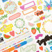 Amy Tangerine - Picnic in the Park Collection - 6 x 12 Sticker Sheet - Glitter Accents