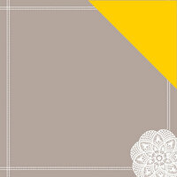 American Crafts - Amy Tangerine Collection - 12 x 12 Double Sided Stitched Paper - Hello Doily