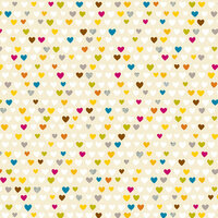 American Crafts - Amy Tangerine Collection - 12 x 12 Fabric Paper - Falling For You