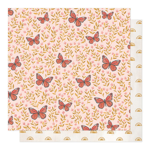 1 Canoe 2 - Willow Collection - 12 x 12 Double Sided Paper - Butterfly Garden