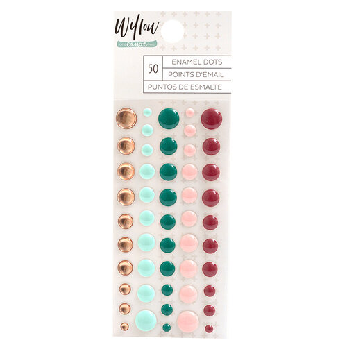 1 Canoe 2 - Willow Collection - Stickers - Enamel Dots with Copper Foil Accents