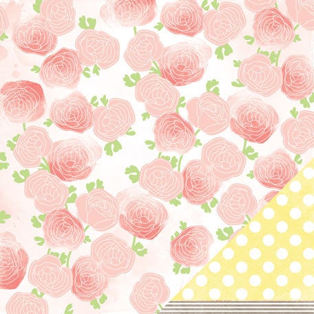 American Crafts - Dear Lizzy Neapolitan Collection - 12 x 12 Double Sided Paper - Fresh Blooms
