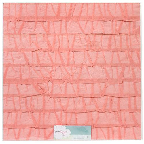 American Crafts - Dear Lizzy 5th and Frolic Collection - 12 x 12 Stitched Ruffle Crepe Paper - Rue De Love