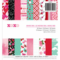 American Crafts Paper - XOXO Collection - 6 x 6 Paper Pad