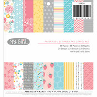 American Crafts - My Girl Collection - 6 x 6 Paper Pad