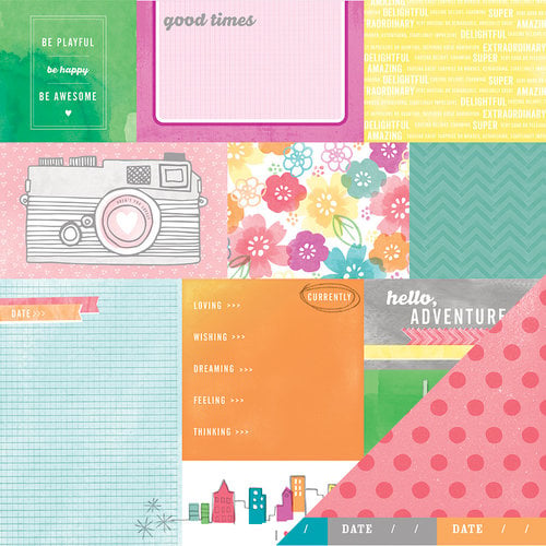 American Crafts - Amy Tangerine Collection - Yes, Please - 12 x 12 Double Sided Paper - Currently