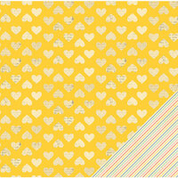 American Crafts - Dear Lizzy Lucky Charm Collection - 12 x 12 Double Sided Paper - Wild Hearts