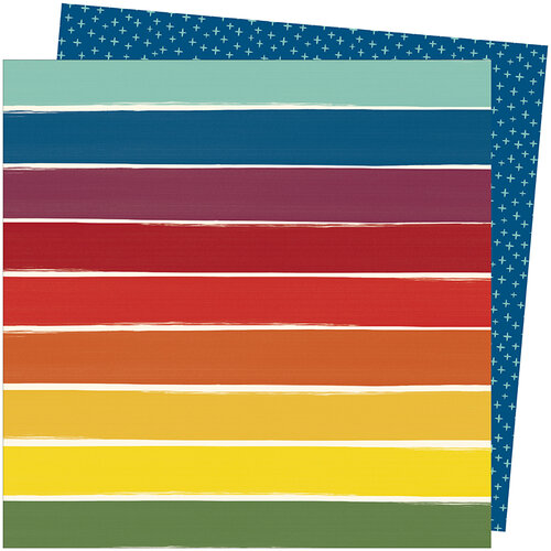 Amy Tangerine - Late Afternoon Collection - 12 x 12 Double Sided Paper - Rainbow Lane