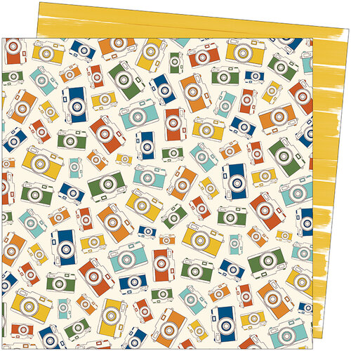Amy Tangerine - Late Afternoon Collection - 12 x 12 Double Sided Paper - Afternoon Outing