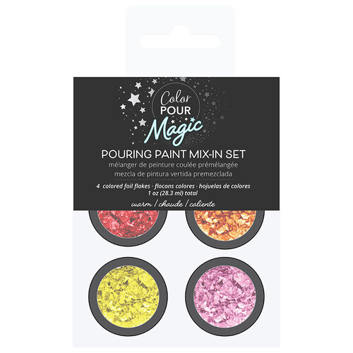 American Crafts - Color Pour Magic Collection - Foil Flakes - Warm