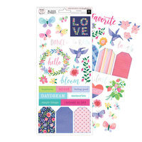 Pink Paislee - Bloom Street Collection - 6 x 12 Cardstock Stickers with Iridescent Foil Accents