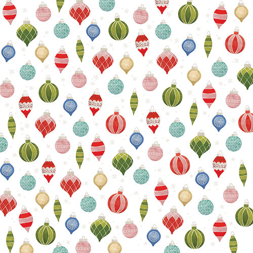 American Crafts - Christmas - 12 x 12 Single Sided Paper - Ornaments