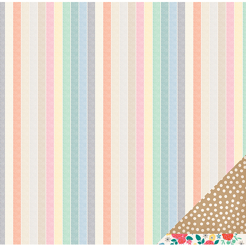 American Crafts - Amy Tangerine Collection - Cut and Paste - 12 x 12 Double Sided Paper - Sorbet