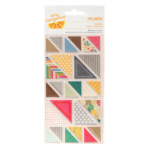 American Crafts - Amy Tangerine Collection - Cut and Paste - Remarks - Fabric Corners