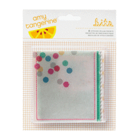 American Crafts - Amy Tangerine Collection - Cut and Paste - Bits - Stitched Vellum Pockets