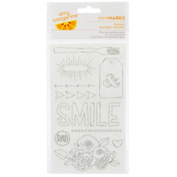 American Crafts - Amy Tangerine Collection - Cut and Paste - Mini Marks - Rub On Transfers - Penciled