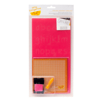 American Crafts - Amy Tangerine Collection - Cut and Paste - Embroidery Stencil Kit - Alphabet - Right Now