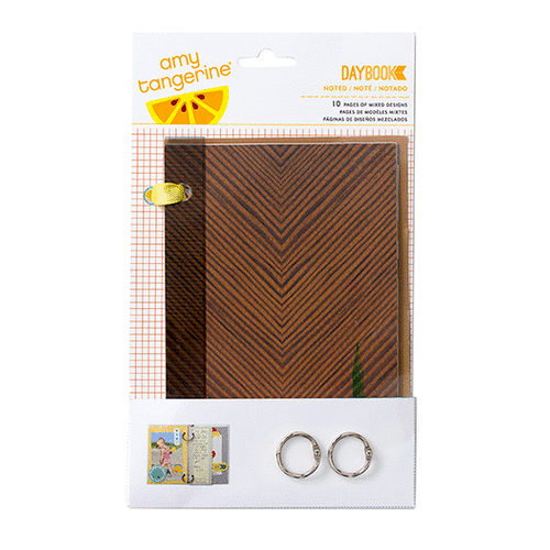 American Crafts - Amy Tangerine Collection - Cut and Paste - Daybook - Ring Bound - Noted