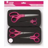 American Crafts - Cutup Scissors - Four Pack with Pouch