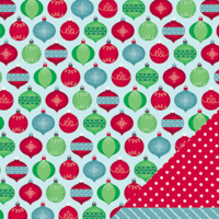 American Crafts - Peppermint Express Collection - Christmas - 12 x 12 Double Sided Paper - Ornamint