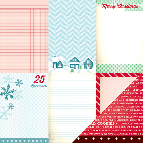 American Crafts - Peppermint Express Collection - Christmas - 12 x 12 Double Sided Paper - Dear Santa