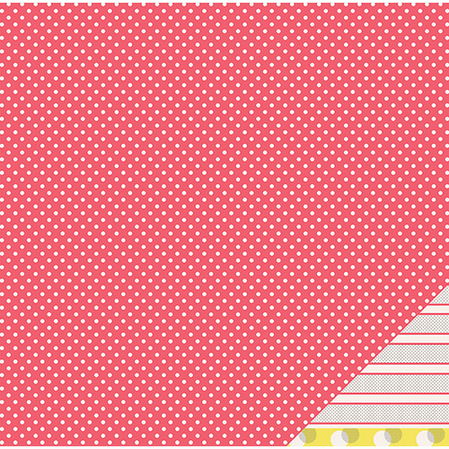 American Crafts - Dear Lizzy Polka Dot Party Collection - 12 x 12 Double Sided Paper - Cutesy Cupcakes