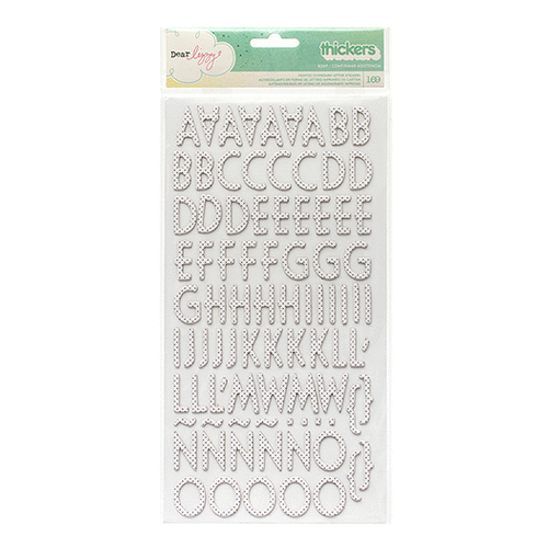 American Crafts - Dear Lizzy Polka Dot Party Collection - Thickers - Printed Chipboard - RSVP - Navy Dot