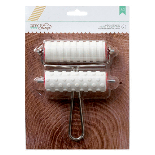 American Crafts - DIY Shop Collection - Patterned Brayer Set - Stripes and Dots