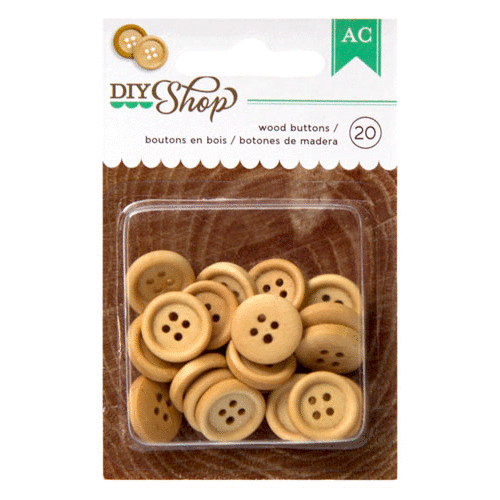 American Crafts - DIY Shop Collection - Wood Buttons