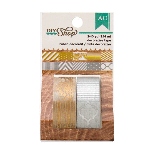 American Crafts - DIY Shop Collection - Washi Tape - Gold and Silver