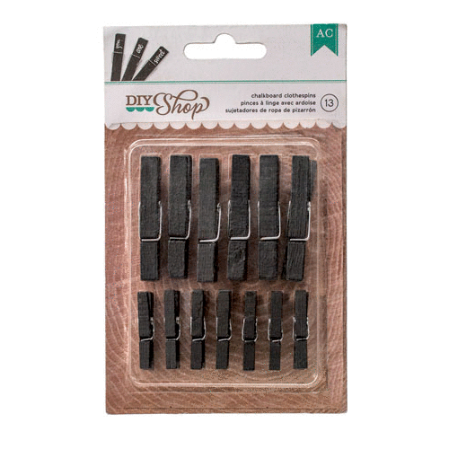 American Crafts - DIY Shop Collection - Chalkboard Clothespins
