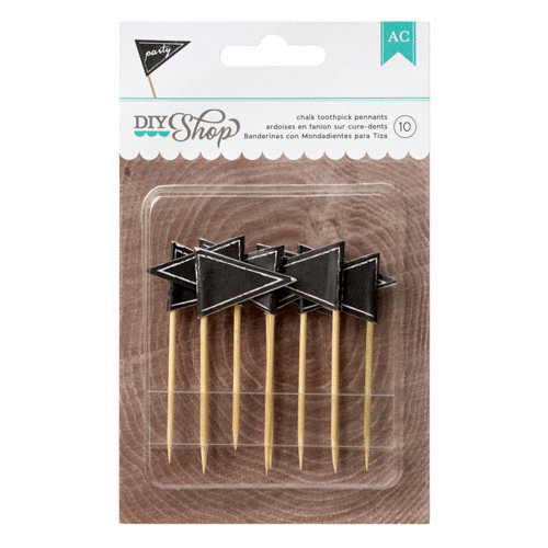 American Crafts - DIY Shop Collection - Chalkboard Toothpicks - Pennant